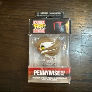 NEW Funko Pocket Pop Keychain IT Pennywise With Wig Horror Halloween